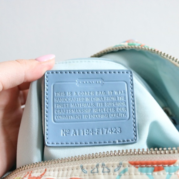 Y2K Coach Logo Optic Butterfly Hobo Bag & Matching Wallet/Wristlet - Picture 13 of 13